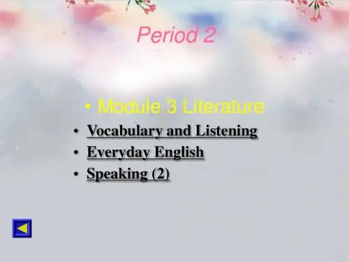 英语选修7外研版Module3课件PPT：第2--3课时【31张】
