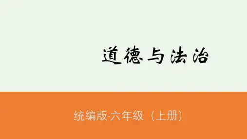 六年级上册道德与法治课件-1.感受生活中的法律人教(新版) (共18张PPT)