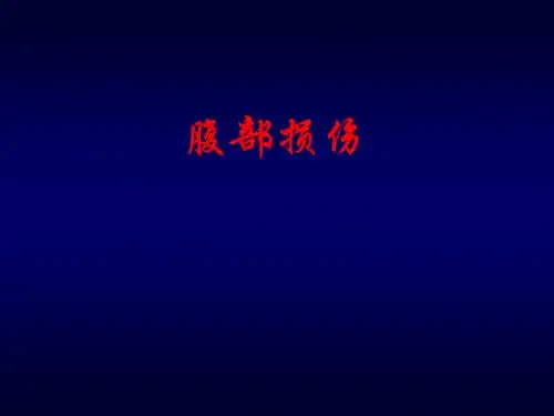 腹部外伤PPT课件