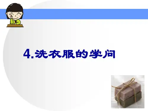 原创 苏教版六上科学4.洗衣服的学问
