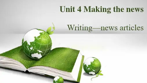 人教高中英语高三必修5 Unit 4 Making the news