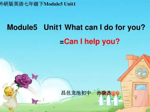 unit-1What can I do for you_孙晓杰_昌邑市龙池初中