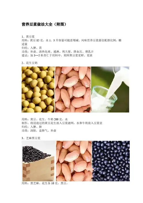 营养豆浆做法大全(附图)