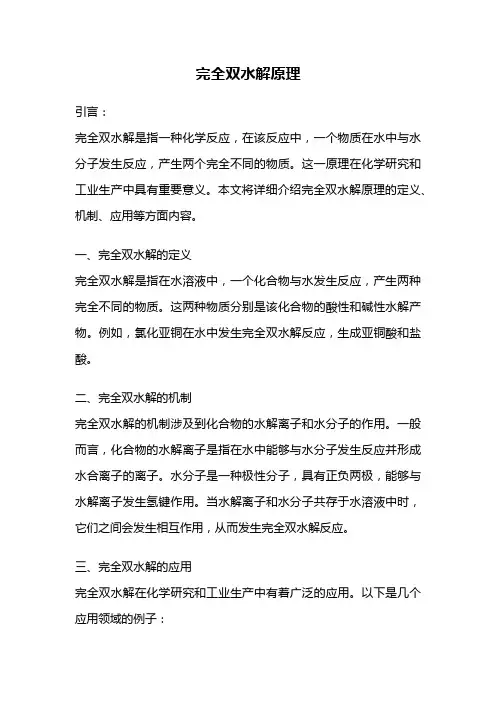 完全双水解原理