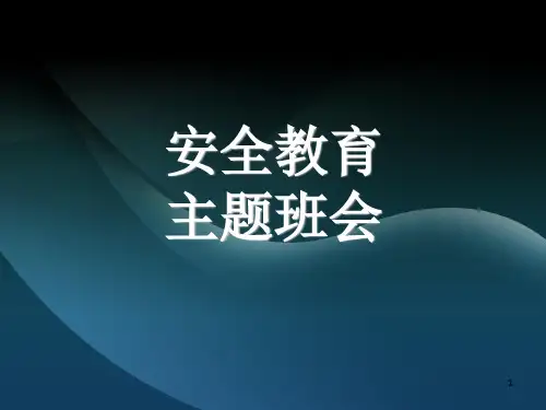 高中安全教育主题班会ppt