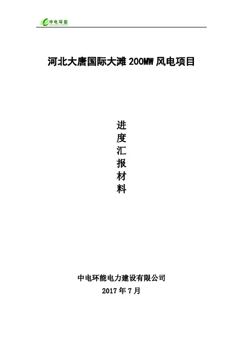 河北200MW风电项目汇报材料(修改) - 副本