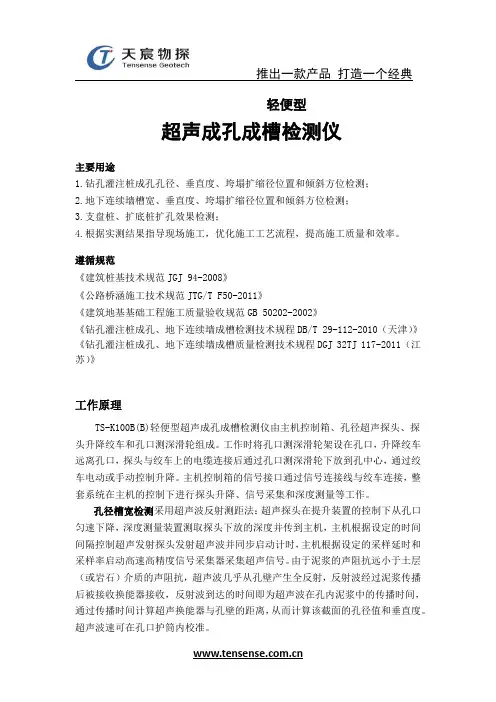 TS-K100B(B)轻便型超声成孔成槽检测仪
