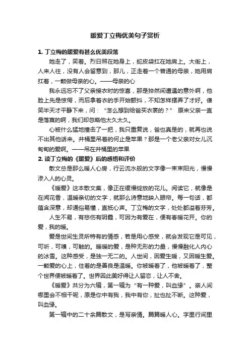 暖爱丁立梅优美句子赏析