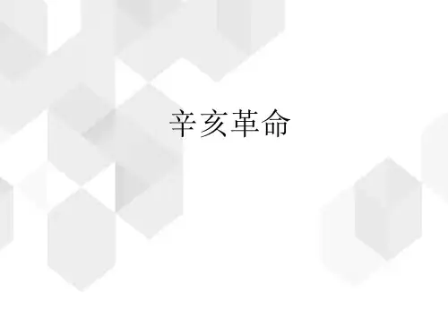 人教版高中历史必修一第四单元第13课 《辛亥革命》课件(共19张PPT)