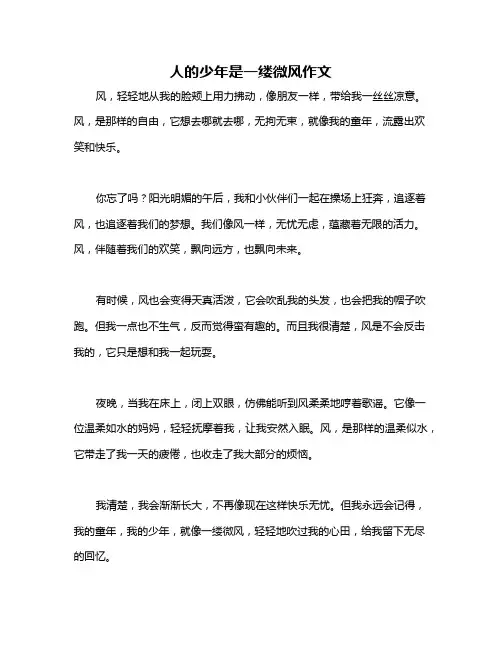 人的少年是一缕微风作文