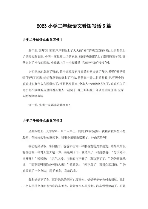 2023小学二年级语文看图写话5篇
