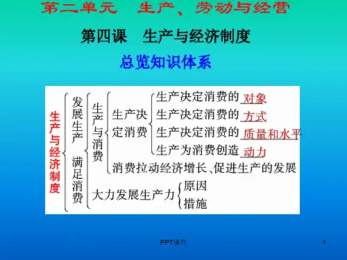 生产与经济制度知识框架  ppt课件