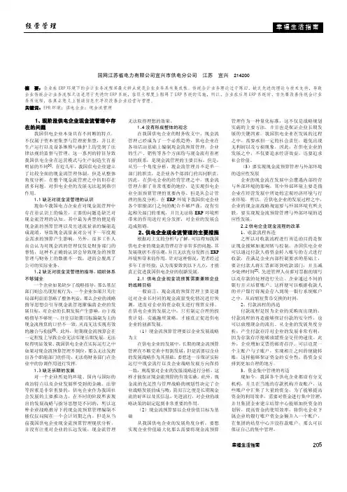 浅谈erp环境下供电公司财务管理工作