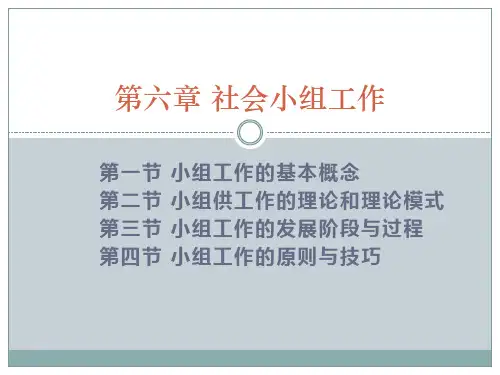 《社会工作概论》PPT 第七章 社会小组工作