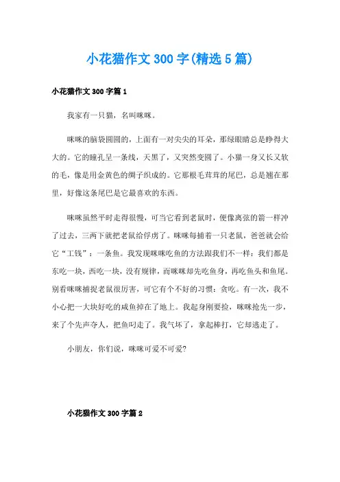 小花猫作文300字(精选5篇)