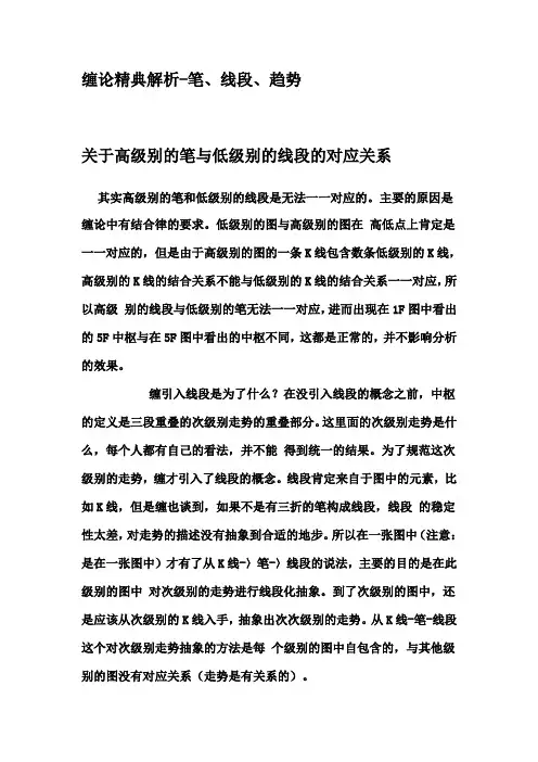 缠论精典解(笔、线段、趋势)