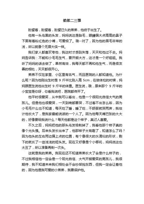 弟弟二三事