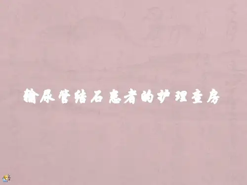 输尿管结石患者的护理查房PPT课件