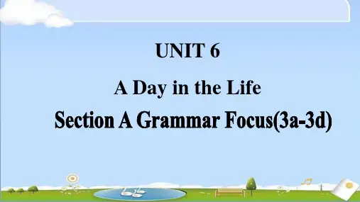 新人教版七年级上册英语Unit6课时3 Section A Grammar Focus(3a-3d)