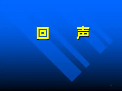 回声的产生PPT课件