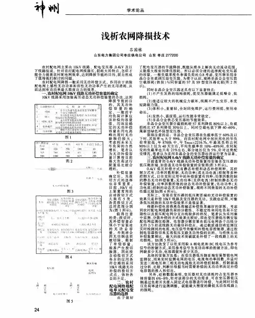 浅析农网降损技术