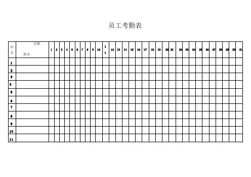 客房常用表格