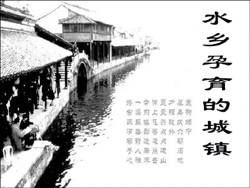 水乡孕育的城镇-一方水土养一方人ppt优秀课件