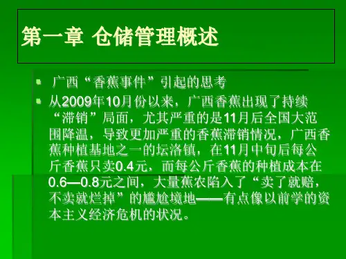 仓储管理汇总全套课件完整版ppt教学教程最新最全