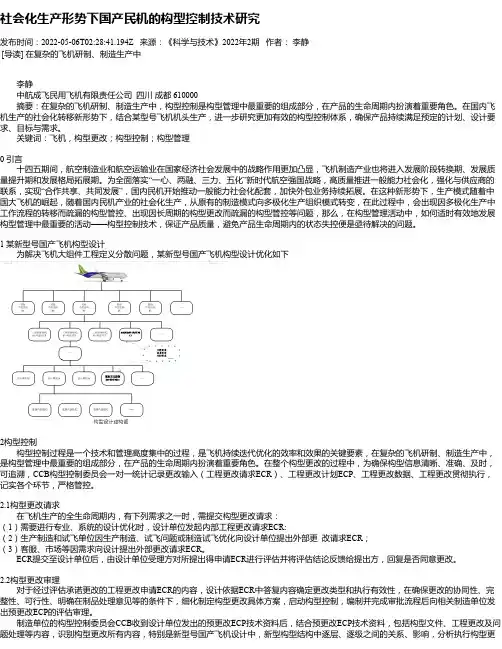 社会化生产形势下国产民机的构型控制技术研究