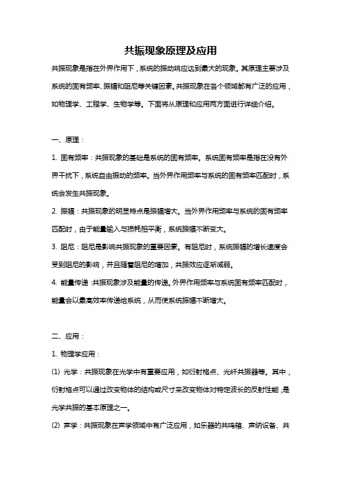 共振现象原理及应用