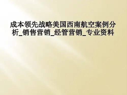 成本领先战略美国西南航空案例分析_销售营销_经管营销_专业资料