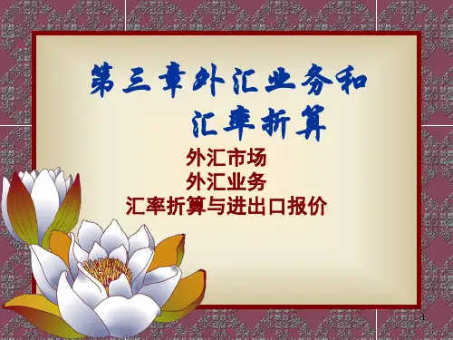 chapter03外汇业务和汇率折算ppt课件