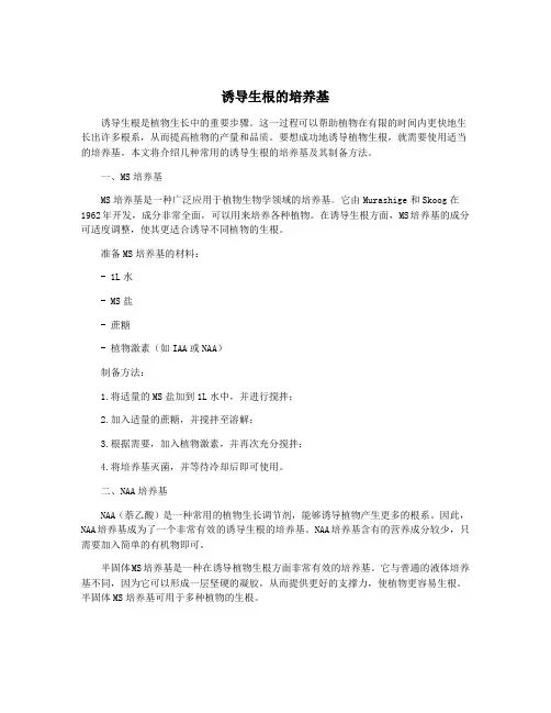 诱导生根的培养基