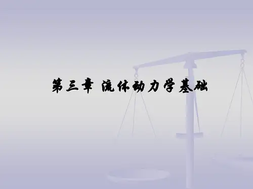 流体力学 第三章 流体动力学