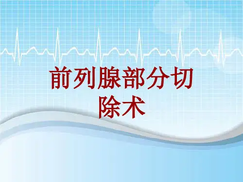 手术讲解模板：前列腺部分切除术