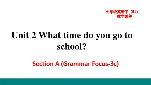 新目标(人教)七年级下册英语教学课件 Unit 2  Section  B(1a-1e)