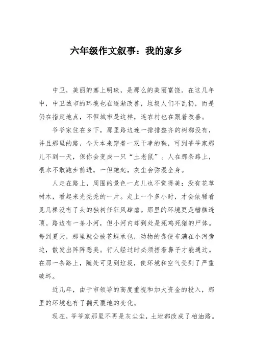六年级作文叙事：我的家乡_2
