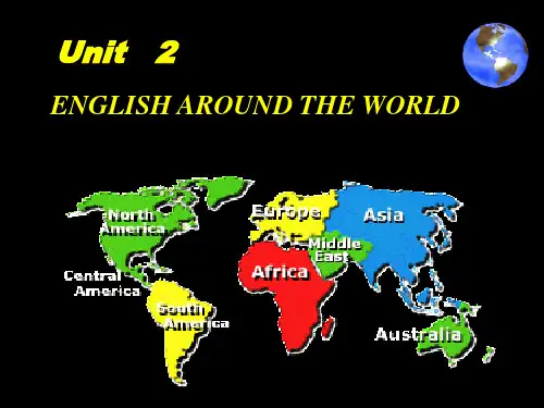 高一英语《unit 2 ENGLISH AROUND THE WORLD》PPT课件
