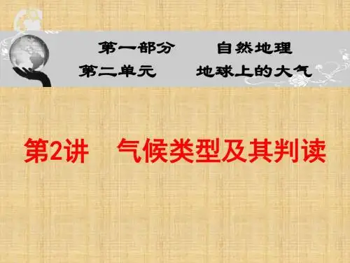 气候类型及其判读学习课件PPT