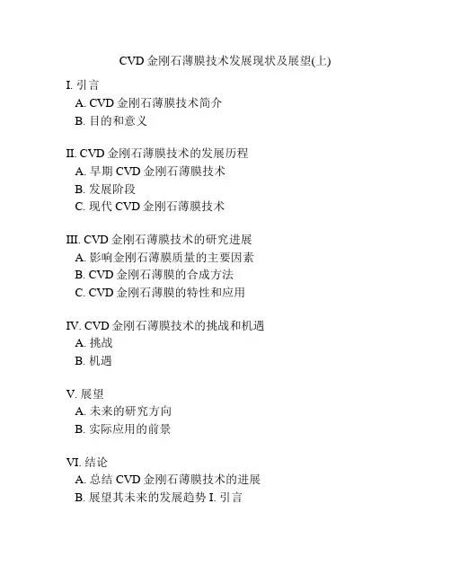 CVD金刚石薄膜技术发展现状及展望(上)