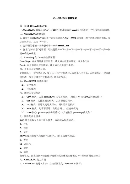 CORELDRAW基础知识+入门教程
