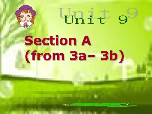 八年级 新目标下 unit 9 Section A 3a--3c 课件 (2)