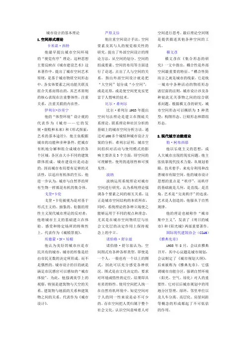 城市设计的基本理论