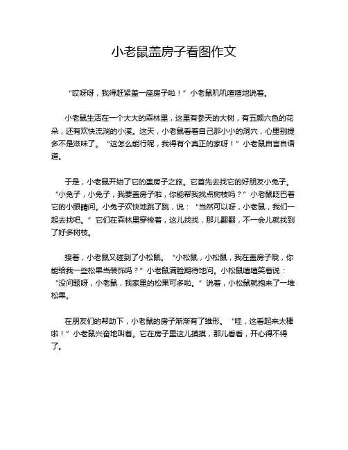 小老鼠盖房子看图作文