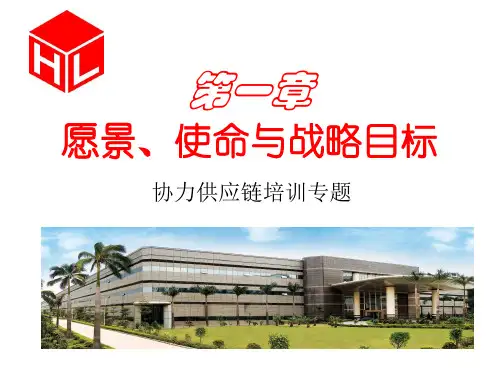 供应链培训 第一章-愿景、使命与战略-29页精选文档