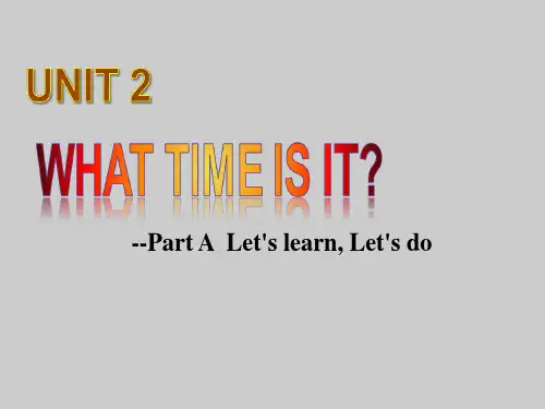 pep人教版小学英语四年级下册unit2Part A  Let's learn, Let's do