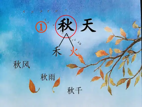 最新部编版小学一年级语文上册课文--《秋天》课件