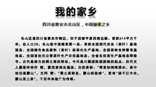 我的家乡(雅安名山)