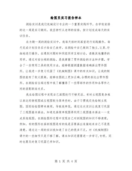 绘图员实习报告样本（二篇）