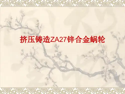 挤压铸造ZA27锌合金蜗轮精品PPT课件